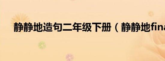 静静地造句二年级下册（静静地finale）