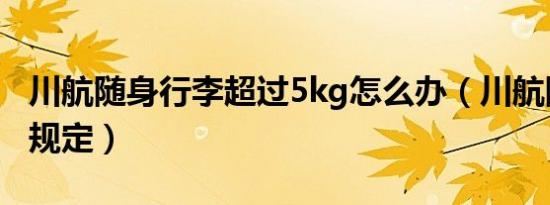 川航随身行李超过5kg怎么办（川航随身行李规定）