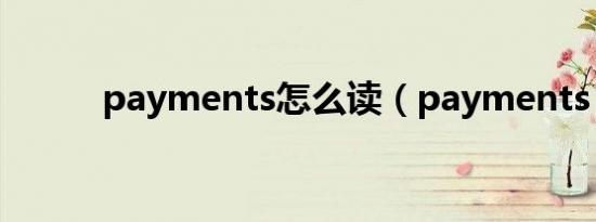 payments怎么读（payments）