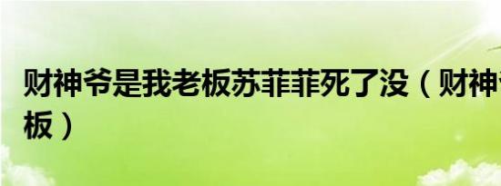 财神爷是我老板苏菲菲死了没（财神爷是我老板）