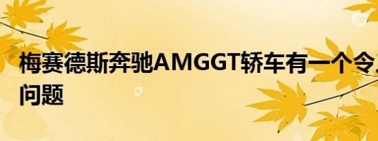 梅赛德斯奔驰AMGGT轿车有一个令人尴尬的问题