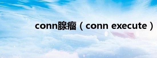 conn腺瘤（conn execute）