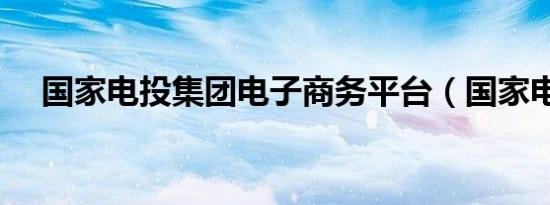 国家电投集团电子商务平台（国家电投）