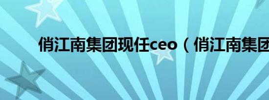 俏江南集团现任ceo（俏江南集团）