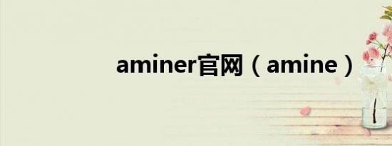 aminer官网（amine）