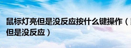 鼠标灯亮但是没反应按什么键操作（鼠标灯亮但是没反应）