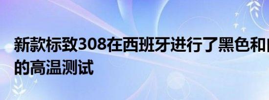 新款标致308在西班牙进行了黑色和白色迷彩的高温测试