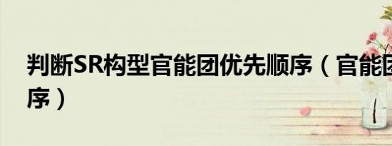 判断SR构型官能团优先顺序（官能团优先顺序）