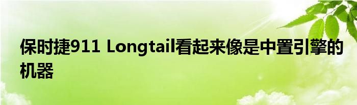 保时捷911 Longtail看起来像是中置引擎的机器(图1)