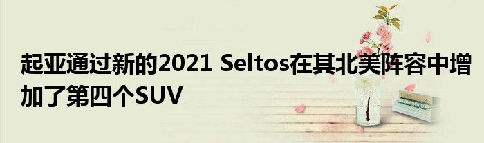 起亚通过新的2021 Seltos在其北美阵容中增加了第四个SUV(图1)