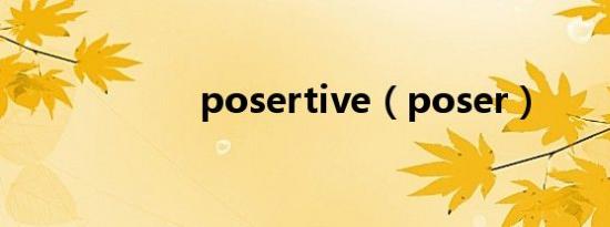 posertive（poser）