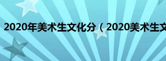 2020年美术生文化分（2020美术生文化分）