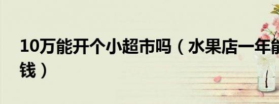 10万能开个小超市吗（水果店一年能赚多少钱）