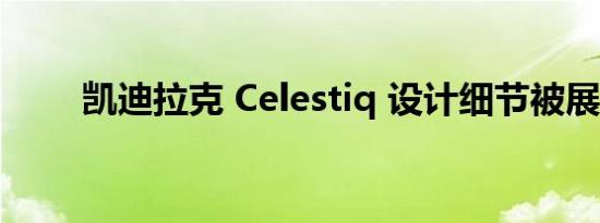 凯迪拉克 Celestiq 设计细节被展示