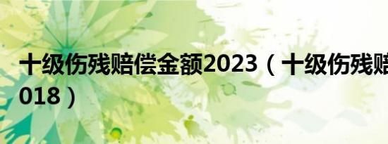 十级伤残赔偿金额2023（十级伤残赔偿金额2018）