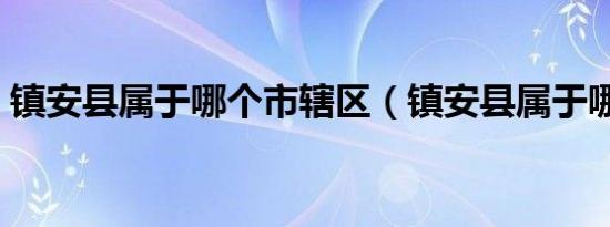 镇安县属于哪个市辖区（镇安县属于哪个市）