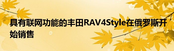 具有联网功能的丰田RAV4Style在俄罗斯开始销售(图1)