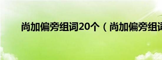 尚加偏旁组词20个（尚加偏旁组词）