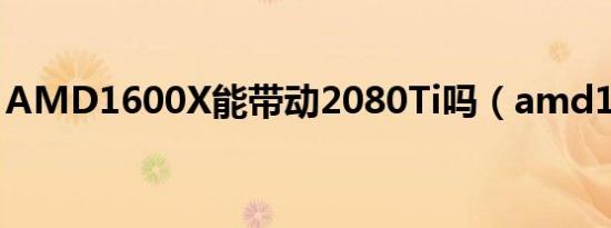 AMD1600X能带动2080Ti吗（amd1600x）