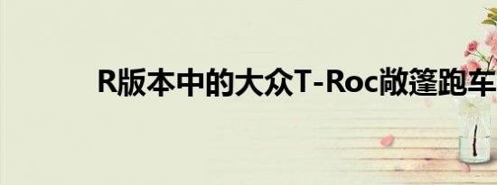 R版本中的大众T-Roc敞篷跑车