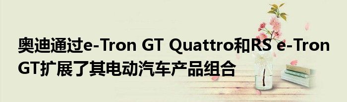 奥迪通过e-Tron GT Quattro和RS e-Tron GT扩展了其电动汽车产品组合(图1)