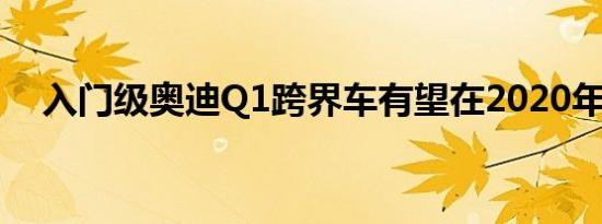 入门级奥迪Q1跨界车有望在2020年到货