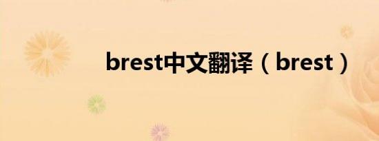 brest中文翻译（brest）