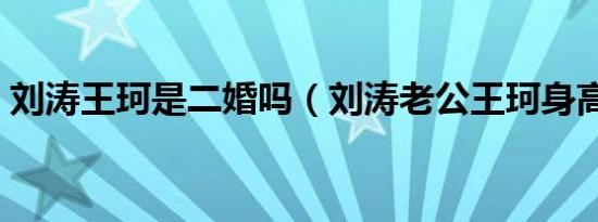 刘涛王珂是二婚吗（刘涛老公王珂身高多少）