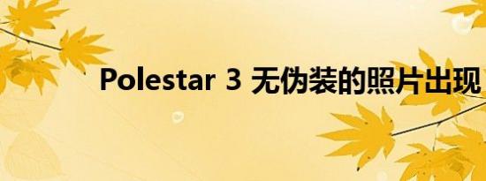 Polestar 3 无伪装的照片出现