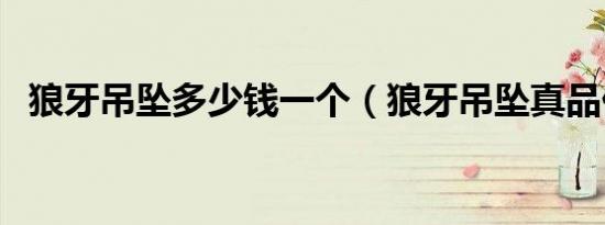 狼牙吊坠多少钱一个（狼牙吊坠真品价位）