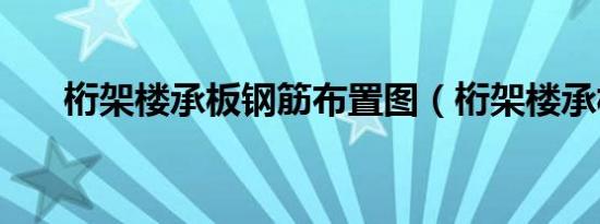 桁架楼承板钢筋布置图（桁架楼承板）