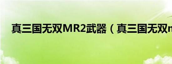 真三国无双MR2武器（真三国无双mr2）