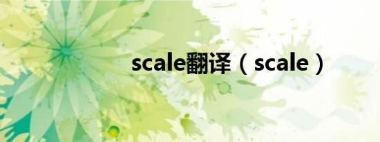 scale翻译（scale）