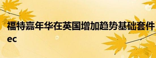 福特嘉年华在英国增加趋势基础套件 取代Zetec