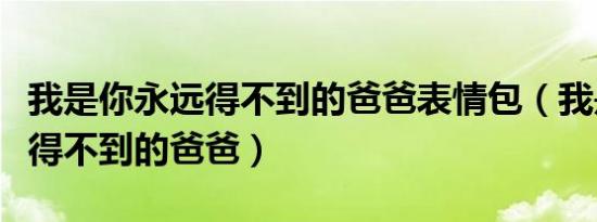 我是你永远得不到的爸爸表情包（我是你永远得不到的爸爸）