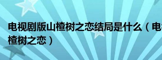 电视剧版山楂树之恋结局是什么（电视剧版山楂树之恋）