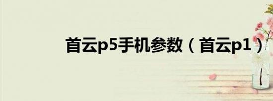 首云p5手机参数（首云p1）