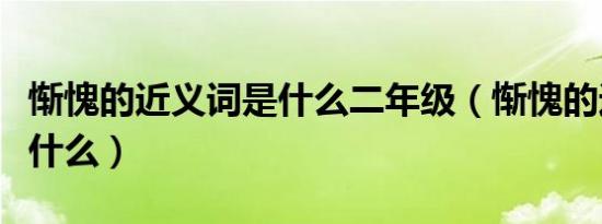 惭愧的近义词是什么二年级（惭愧的近义词是什么）