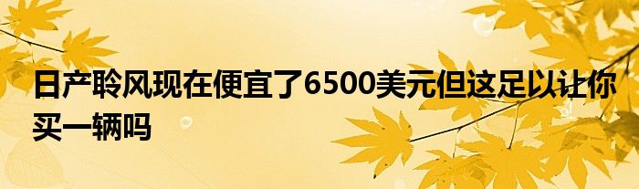 日产聆风现在便宜了6500美元但这足以让你买一辆吗(图1)