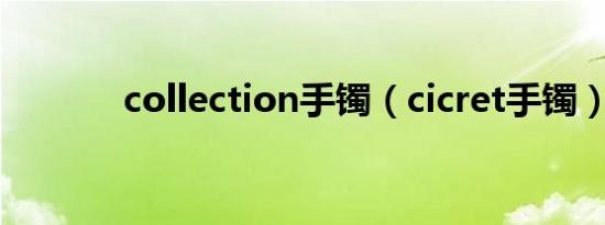 collection手镯（cicret手镯）