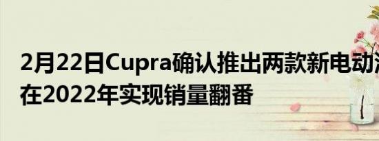 2月22日Cupra确认推出两款新电动汽车希望在2022年实现销量翻番