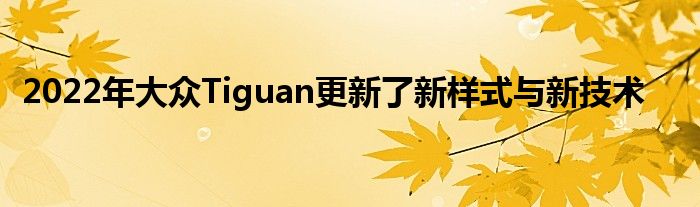 2022年大众Tiguan更新了新样式与新技术(图1)