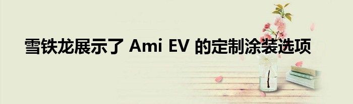 雪铁龙展示了 Ami EV 的定制涂装选项(图1)