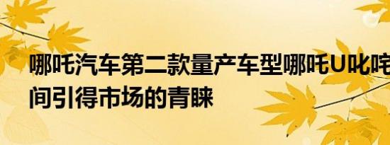 哪吒汽车第二款量产车型哪吒U叱咤上市 瞬间引得市场的青睐