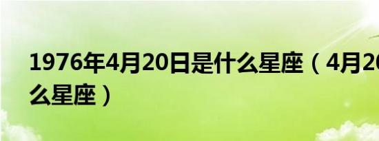 1976年4月20日是什么星座（4月20日是什么星座）