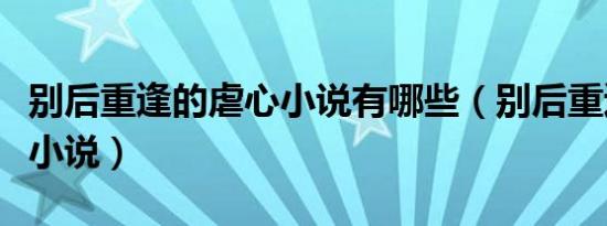 别后重逢的虐心小说有哪些（别后重逢的虐心小说）