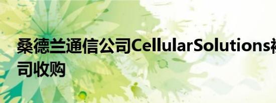 桑德兰通信公司CellularSolutions被西北公司收购