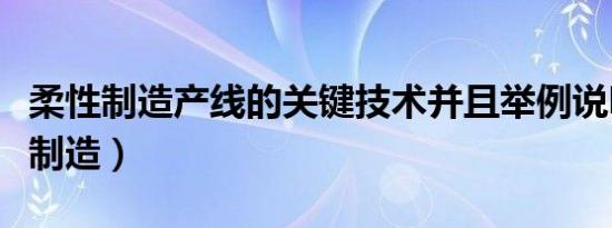 柔性制造产线的关键技术并且举例说明（柔性制造）