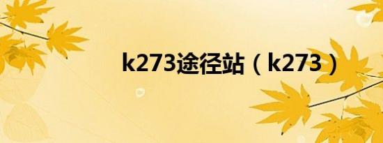 k273途径站（k273）