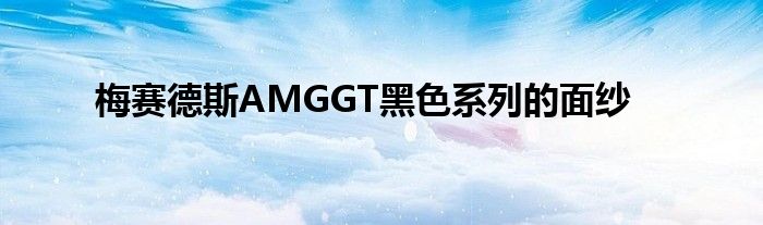 梅赛德斯AMGGT黑色系列的面纱(图1)